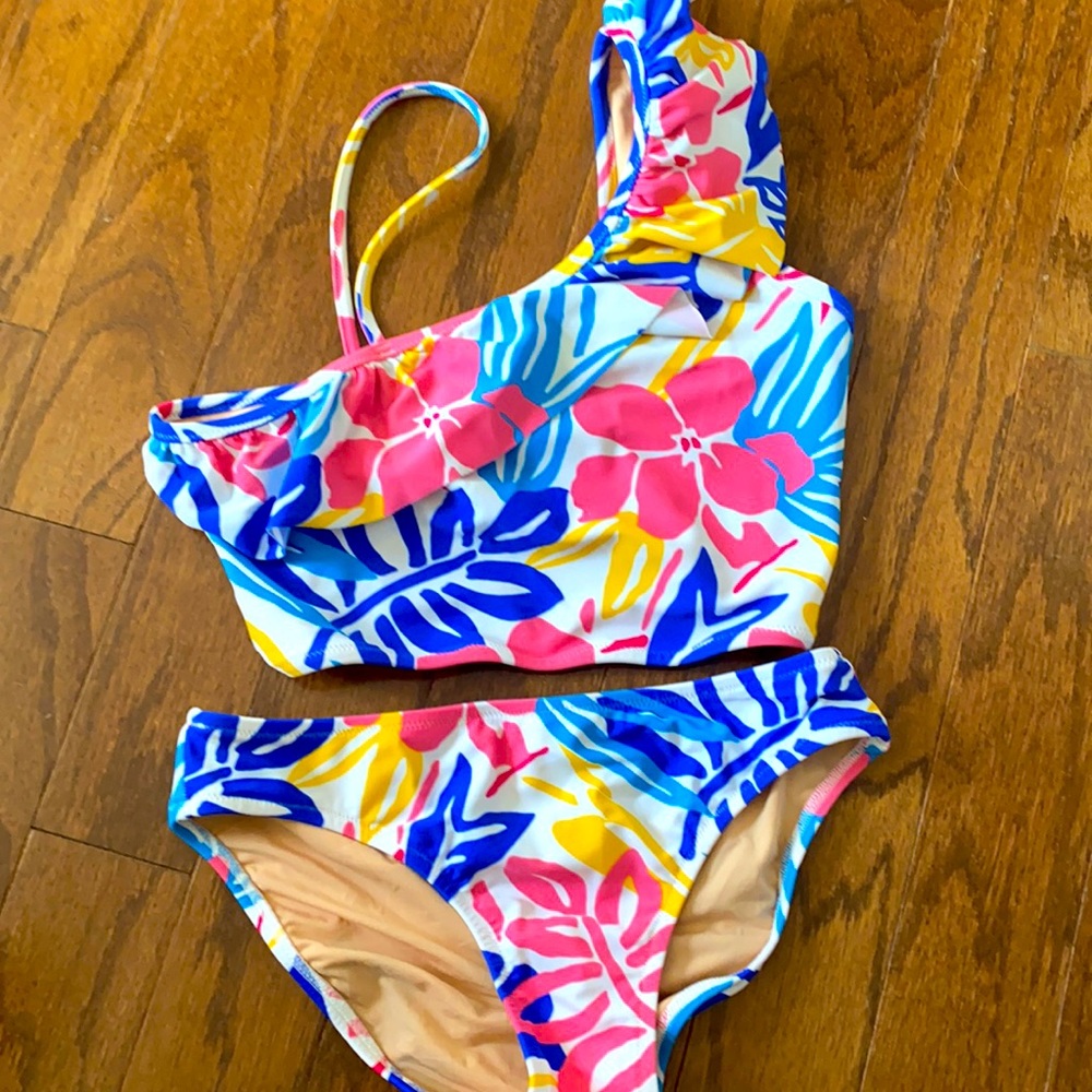 EUC Crewcuts JCrew girls 2-piece swim bathing suit